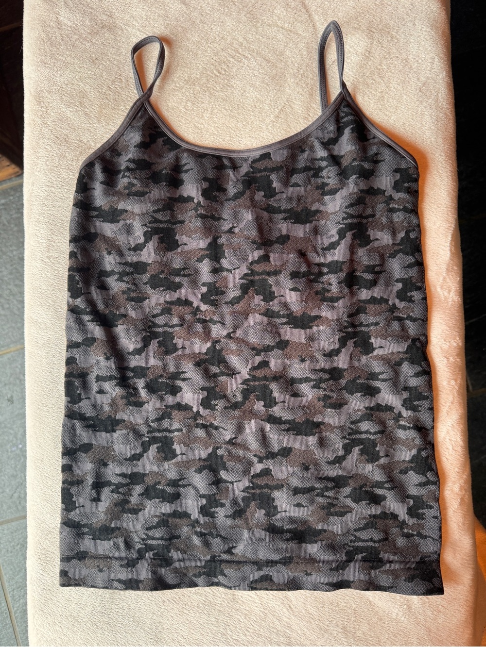 Nikibiki Grey Camo Spaghetti Strap Tank Top